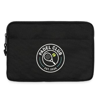 Logo de la ronde de l’emblème du club de padel - Sacoche pour ordinateur portable 13 pouces - noir - Devant