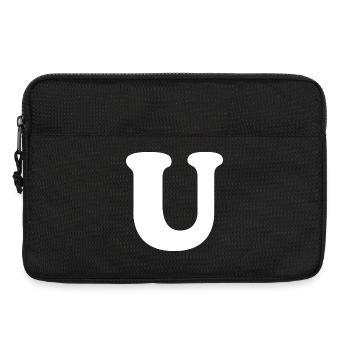 Imprimé en grand style U | Lettre U | U Logo - Sacoche pour ordinateur portable 13 pouces - noir - Devant