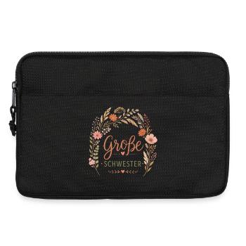 Große Schwester Blumenkranz - Laptoptasche 13" - Schwarz - Vorne