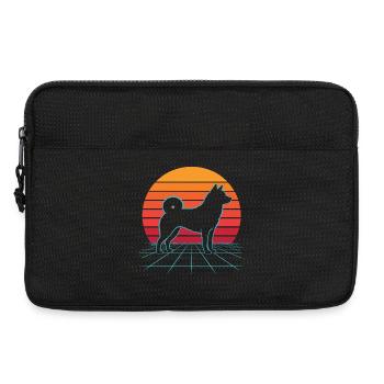 Shiba Inu Retro Kawaii Doge japonais - Sacoche pour ordinateur portable 13 pouces - noir - Devant