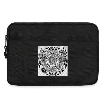 Unaufhaltsamer Wille Mandala mit Flügeln - Laptoptasche 13" - Schwarz - Vorne