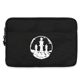 Chess Pieces Sketch - Laptop bag 13" - black - Front