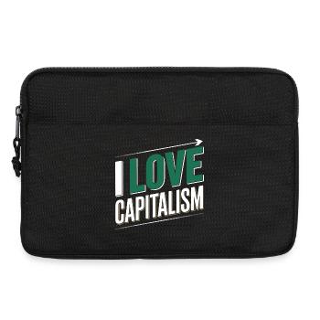 I Love Capitalism Unternehmer Aktien Kapitalismus - Laptoptasche 13" - Schwarz - Vorne
