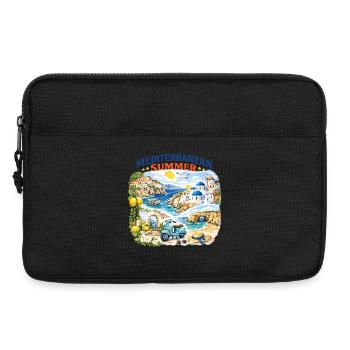 Mittelmeer-Sommer-Mosaik - Laptoptasche 13" - Schwarz - Vorne
