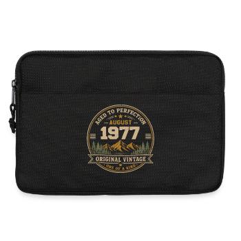 August 1977 Original Birthday Vintage Mountain - Laptoptasche 13" - Schwarz - Vorne