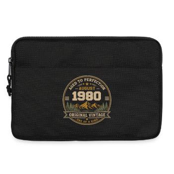 August 1980 Original Geburtstag Vintage Mountain - Laptoptasche 13" - Schwarz - Vorne