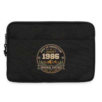 August 1986 Original Birthday Vintage Mountain - Laptoptasche 13" - Schwarz - Vorne