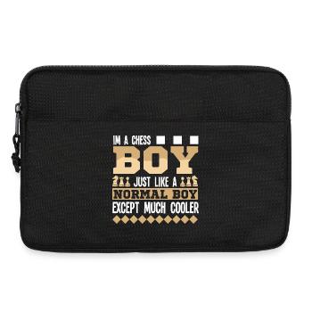 Schach Schachspieler Schachbrett - Laptoptasche 13" - Schwarz - Vorne
