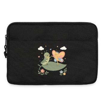 Danse des chenilles et des papillons - Sacoche pour ordinateur portable 13 pouces - noir - Devant