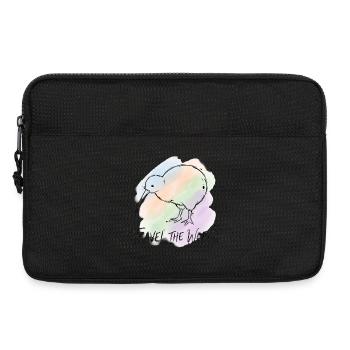 Illustration de l’aquarelle d’un oiseau kiwi du World Tour - Sacoche pour ordinateur portable 13 pouces - noir - Devant