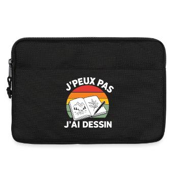 Je Peux Pas J'ai Dessin Citation Retro Sunset - Sacoche pour ordinateur portable 13 pouces - noir - Devant