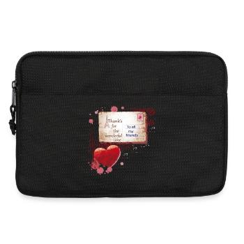 Paris Postcard Thank You to Friends - Laptop bag 13" - black - Front