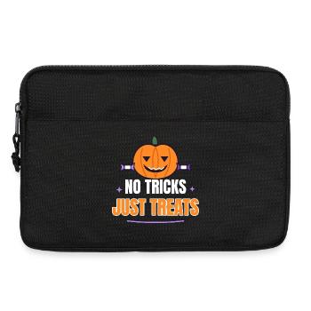 No Tricks Just Treats Cute Pumpkin Funny Halloween - Laptoptasche 13" - Schwarz - Vorne