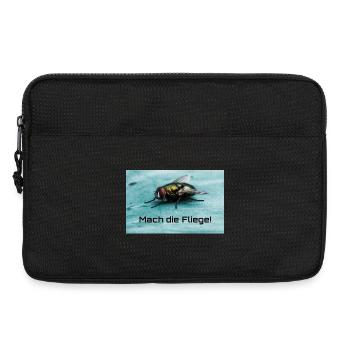 Bow tie motif: Make the bow tie! - Laptop bag 13" - black - Front