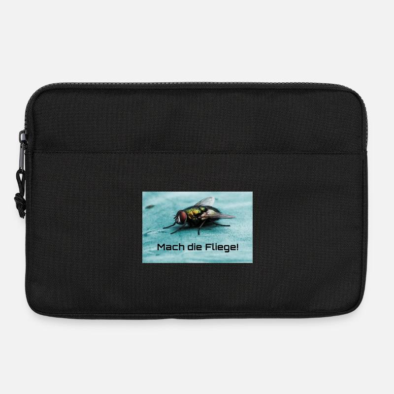 Fliege Motiv: Mach die Fliege! - Laptoptasche 13" - Schwarz