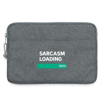 Sarcasm Loading Indication - Laptop bag 13" - heather grey - Front