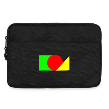 Cercle rouge rencontre vert-jaune - Sacoche pour ordinateur portable 13 pouces - noir - Devant