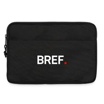 In short, modern minimal humor - Laptop bag 13" - black - Front