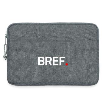 Bref humour minimal moderne - Sacoche pour ordinateur portable 13 pouces - gris chiné - Devant