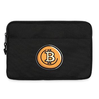Bitcoin Münzkunst Emblem - Laptoptasche 13" - Schwarz - Vorne