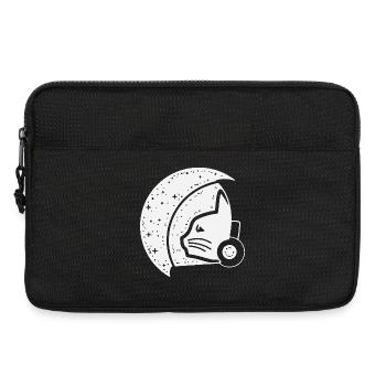 Galaktische Katze Astronaut Illustration - Laptoptasche 13" - Schwarz - Vorne