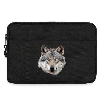 Wolf (grau) - Laptoptasche 13" - Schwarz - Vorne