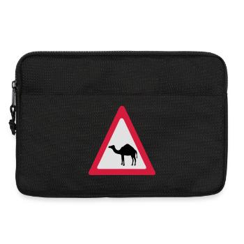 Caution Camel Traffic Sign - Laptop bag 13" - black - Front