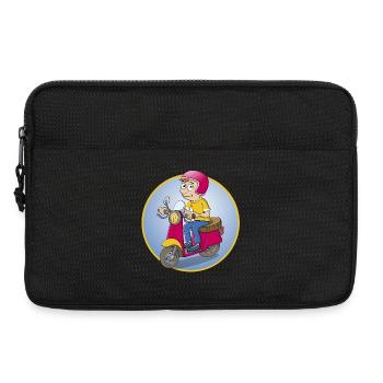 Le conducteur de scooter - Version1 - Sacoche pour ordinateur portable 13 pouces - noir - Devant