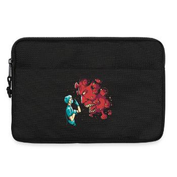 Caregiver against virus Corona heroes - Laptop bag 13" - black - Front