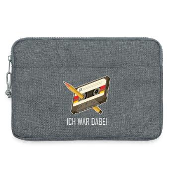 Kassette Bleistift 80er 90er Erinnerung Geschenk - Laptoptasche 13" - Grau meliert - Vorne