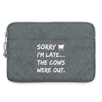 Cow Cows - Laptop bag 13" - heather grey - Front
