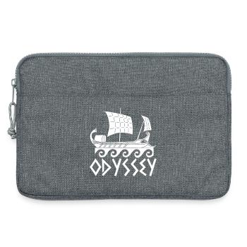 Le voyage d'Ulysse (blanc) - Sacoche pour ordinateur portable 13 pouces - gris chiné - Devant