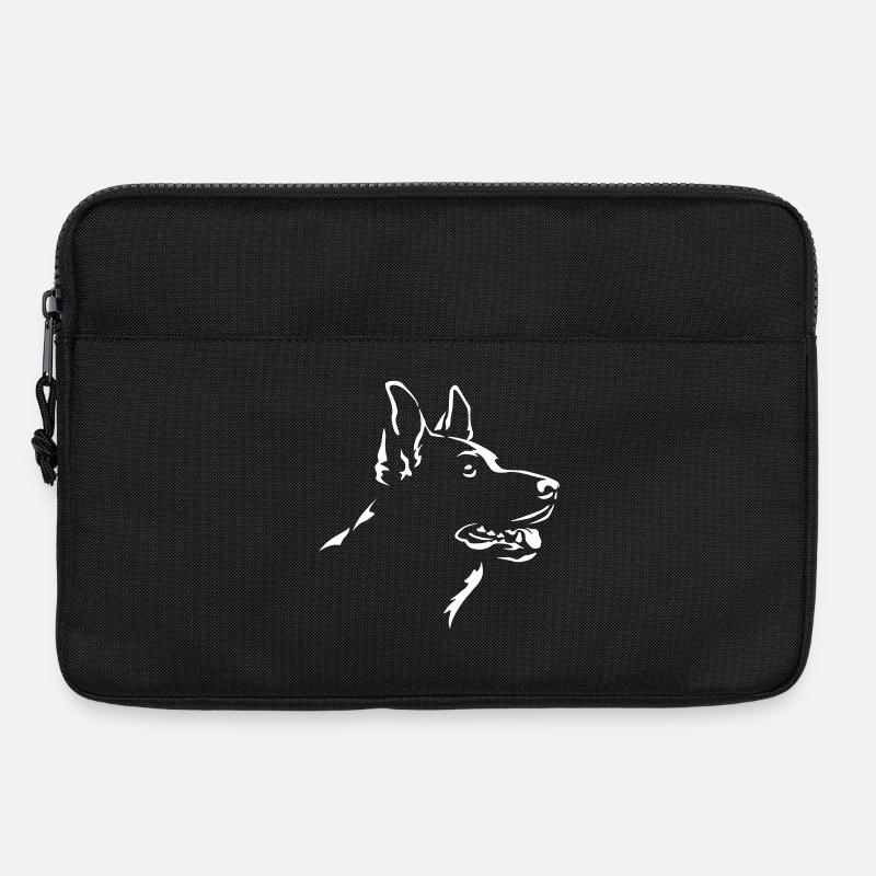 Deutscher Schäferhund Kopf "Black Edition" - Laptoptasche 13" - Schwarz