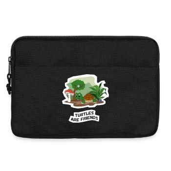 Les tortues sont amies - Sacoche pour ordinateur portable 13 pouces - noir - Devant