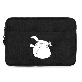 The squirrel against the glans (white) - Laptop bag 13" - black - Front
