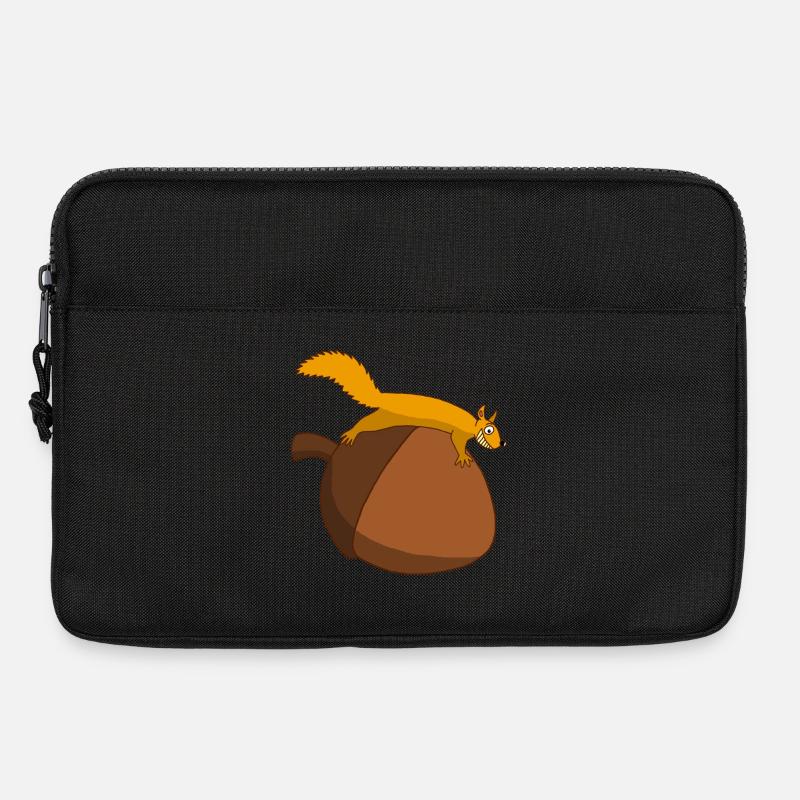 Das Eichhörnchen gegen die Eichel - Laptoptasche 13" - Schwarz
