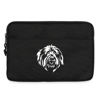 Schafpudel Kopf "Black Edition" - Laptoptasche 13" - Schwarz - Vorne
