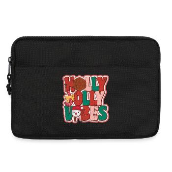 Holly Jolly Vibes - Laptoptasche 13" - Schwarz - Vorne
