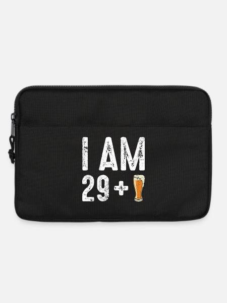 Ich bin 29 plus Bier - Laptoptasche 13" - Schwarz