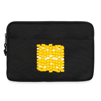 SWEET CORN COSTUMES - CORN PATTERN - YELLOW - Laptop bag 13" - black - Front