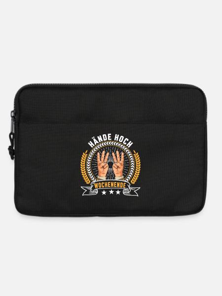 Hände hoch Wochenende - Laptoptasche 13" - Schwarz