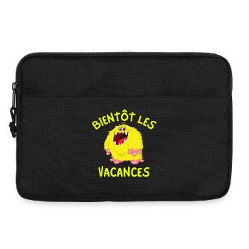 vacances, partir en vacances, besoin de vacances - Sacoche pour ordinateur portable 13 pouces - noir - Devant