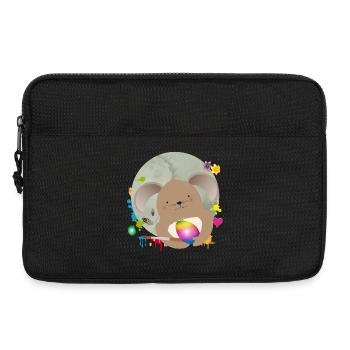 Painting cute Easter at Easter eggs - Laptop bag 13" - black - Front