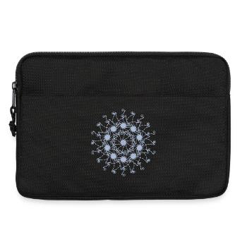 Mandala | Modèles aléatoires tournés - Sacoche pour ordinateur portable 13 pouces - noir - Devant