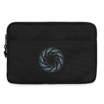 dotted shape gyroscopic polygon pinwheel gear - Laptop bag 13" - black - Front