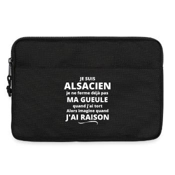 Alsace, Alsacien, Strasbourg - Sacoche pour ordinateur portable 13 pouces - noir - Devant