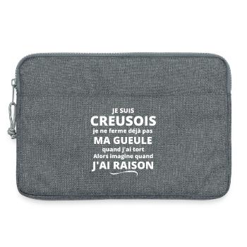 Creuse, Creusois, Limousin - Sacoche pour ordinateur portable 13 pouces - gris chiné - Devant