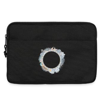 Cadre pastel maritime en look récif corallien - Sacoche pour ordinateur portable 13 pouces - noir - Devant