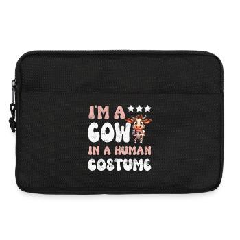 Kuh Kühe - Laptoptasche 13" - Schwarz - Vorne