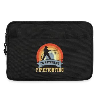 Lustiger Feuerwehr Spruch - Laptoptasche 13" - Schwarz - Vorne